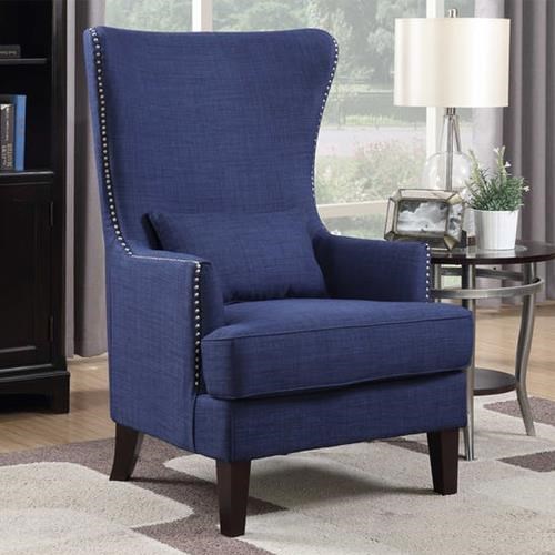 Blue wingback recliner outlet